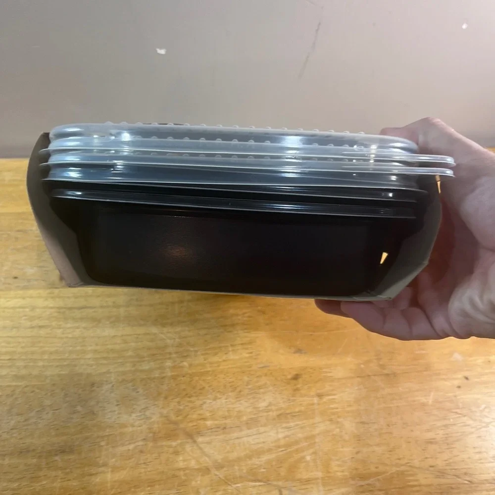 Glad SimplyCooking OvenWare 8x8 Pans and Lids 3 Count Set Black Square 56oz New
